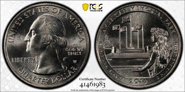 2019-W 25C American Memorial NP MS66