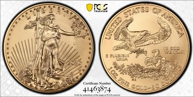 2020-W $50 Burnished Gold Eagle First Strike SP70