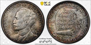 1953 50C Jose Marti KM-28  Ag MS65