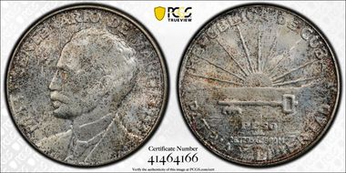 1953 Peso Jose Marti KM-29  Ag MS65+
