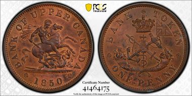 1850 1D PC-6A1 No Dot BR-719 MS62BN