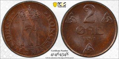 1921 2 Øre MS64BN