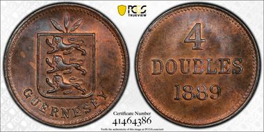 1889-H 4 Dbl MS64+ BN