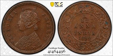 1892(C) 1/12 An SW-6.640 MS63BN