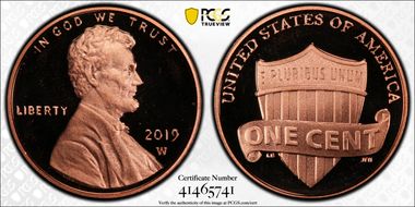 2019-W 1C Shield PR69DCAM