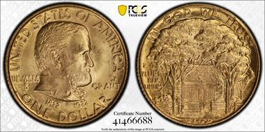 1922 G$1 Grant, Star MS66