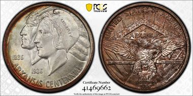 1935 50C Arkansas MS66+