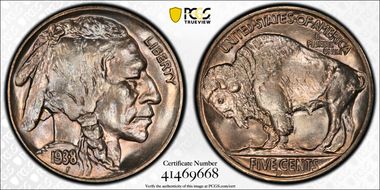 1938-D 5C Buffalo MS67+