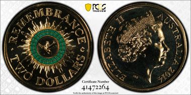 2014-C $2 Remembrance Colorized MS68