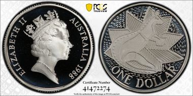 1988 $1 Aboriginal Art Ag PR70DCAM
