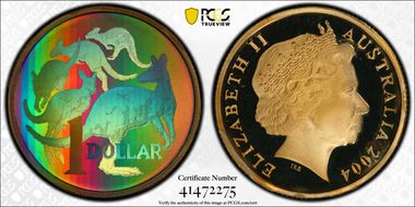 2004 $1 Holographic Kangaroos PR69DCAM