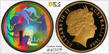 2004 $1 Holographic Kangaroos PR69DCAM