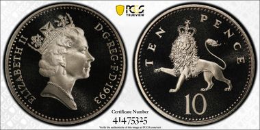 1993 10p S-F4 PR69DCAM