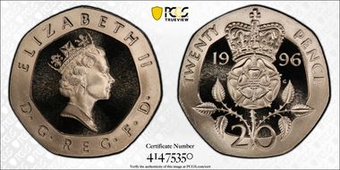 1996 20p S-G2 PR69DCAM