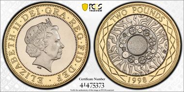 1998 £2 S-K9 Iron Age PR68DCAM