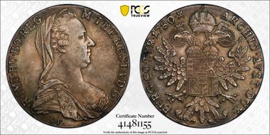 "1780"-S.F. Thaler Restrike (1936-1961) MS62