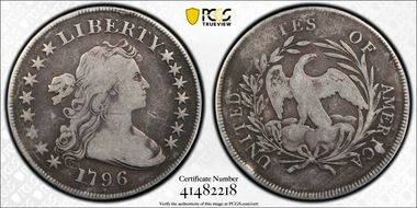 1796 $1 Large Date, Small Letters VG8