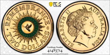 2014-C $2 Remembrance Colorized MS66