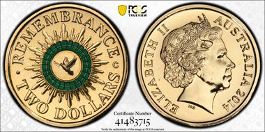 2014-C $2 Remembrance Colorized MS67