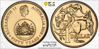 2016 $1 50 Yrs Decimal Currency MS68