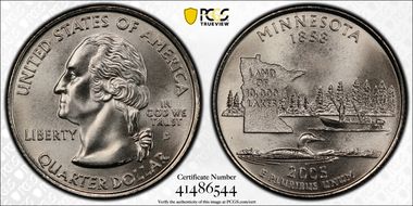 2005-D 25C Minnesota Satin Finish SP68