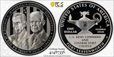 2013-P $1 5 Star Generals Marshall, Eisenhower PR69DCAM