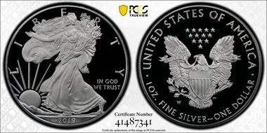 2019-W $1 Silver Eagle PR69DCAM