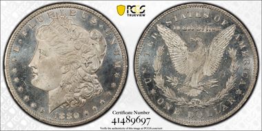 1880/79-CC $1 Reverse of 1878 MS64PL