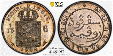 1908 1/10 G MS64