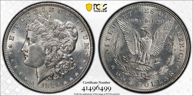 1886 $1 MS62