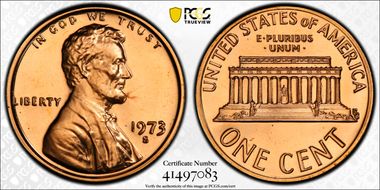 1973-S 1C PR67RD