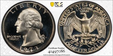 1973-S 25C PR67DCAM