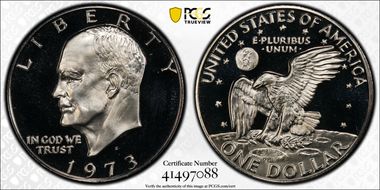 1973-S $1 Clad PR67DCAM