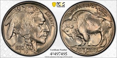 1930-S 5C MS66