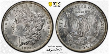 1884-O $1 MS62