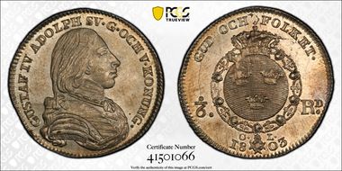 1806 OL 1/6 RD MS64
