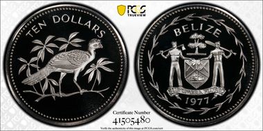 1977-FM $10 KM-45a Silver PR69DCAM