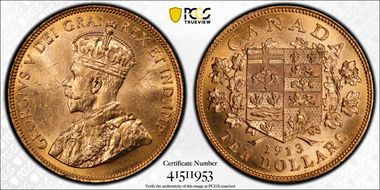1913 $10 Gold Reserve MS63