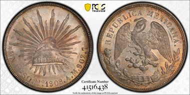 1908-Mo AM Peso KM-409.2 MS65