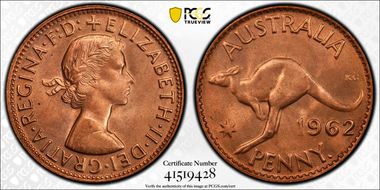 1962 Y. (p) 1D MS64RB