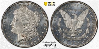 1887 $1 MS63PL