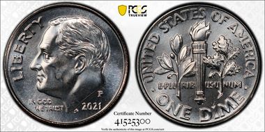 2021-P 10C Early Find MS67FB