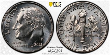 2021-P 10C Early Find MS68FB