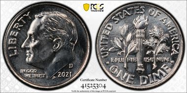 2021-D 10C Early Find MS66FB