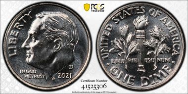 2021-D 10C Early Find MS66FB
