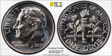 2021-D 10C Early Find MS66FB