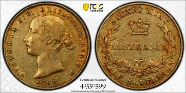 1861/0-SY 1/2 Sov XF45