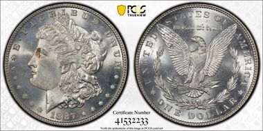 1887 $1 MS64