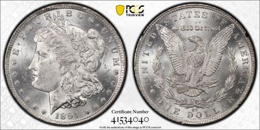 1891-CC $1 VAM 3 Spitting Eagle GSA Hoard MS62