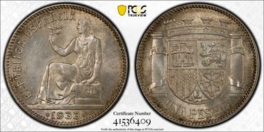1933  Peseta (34) MS64